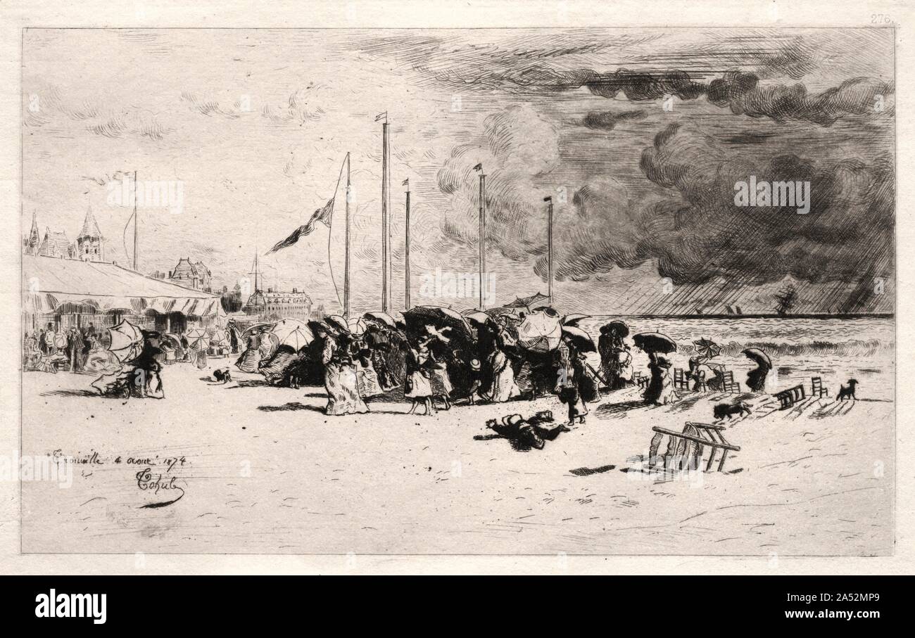 La Squall a Trouville, 1874. Foto Stock