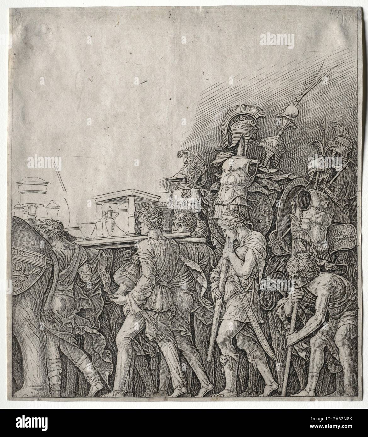 I Trionfi di Cesare: Il Corselet portatori, c. 1498. Foto Stock