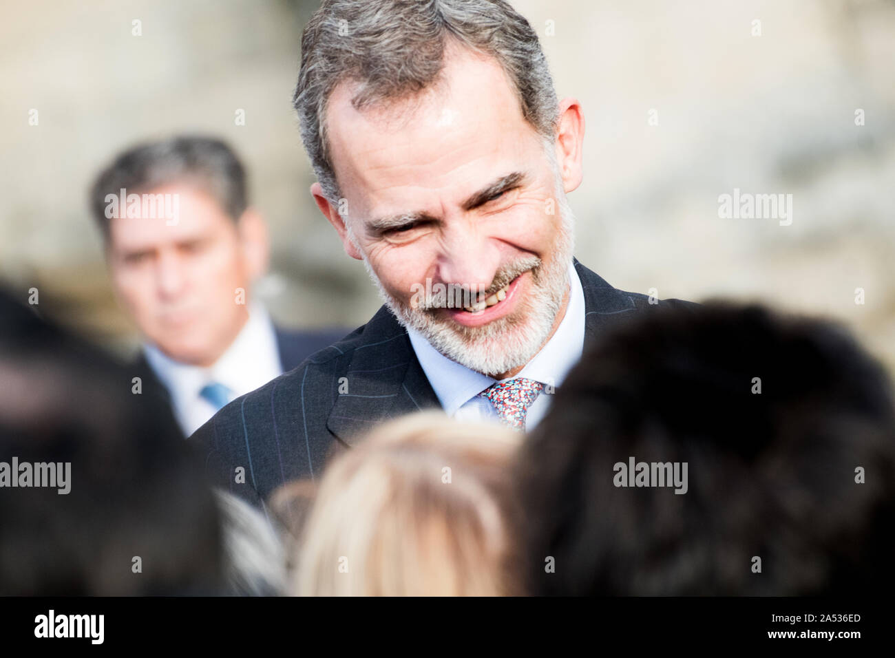 Oviedo, Spagna. Xvii oct, 2019. Il re Filippo VI di Spagna durante la visita della famiglia reale spagnola alla Cattedrale di Oviedo il 17 ottobre 2019 a Oviedo, Spagna. Credito: David Gato/Alamy Live News Foto Stock