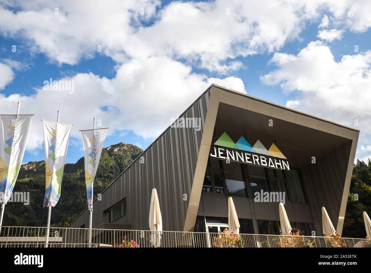 Funicolare jennerbahn stazione di terra jenner Baviera Germania Foto Stock Funicolare jennerbahn stazione di terra jenner Baviera Germania Foto Stock
