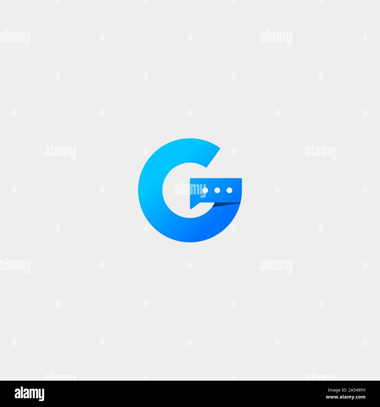 Lettera G Chat modello Logo Design Vettoriali Illustrazione Vettoriale
