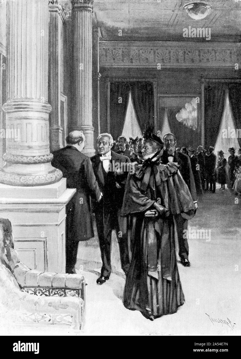 Mezzitoni di Stephen Grover Cleveland (1837 - 1908) il 22 e 24 il presidente degli Stati Uniti, l'unico presidente in America per servire due non-termini consecutivi in ufficio (1885-1889 e 1893-1897). Da Harper's magazine 1895 Foto Stock