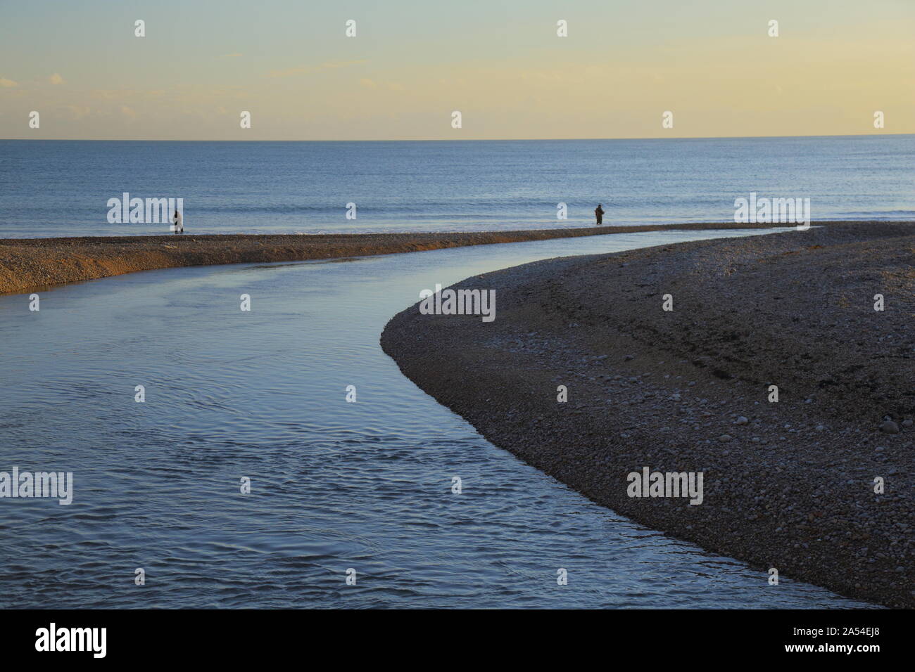 Fiume Ax estuario vicino a Seaton in Devon Foto Stock