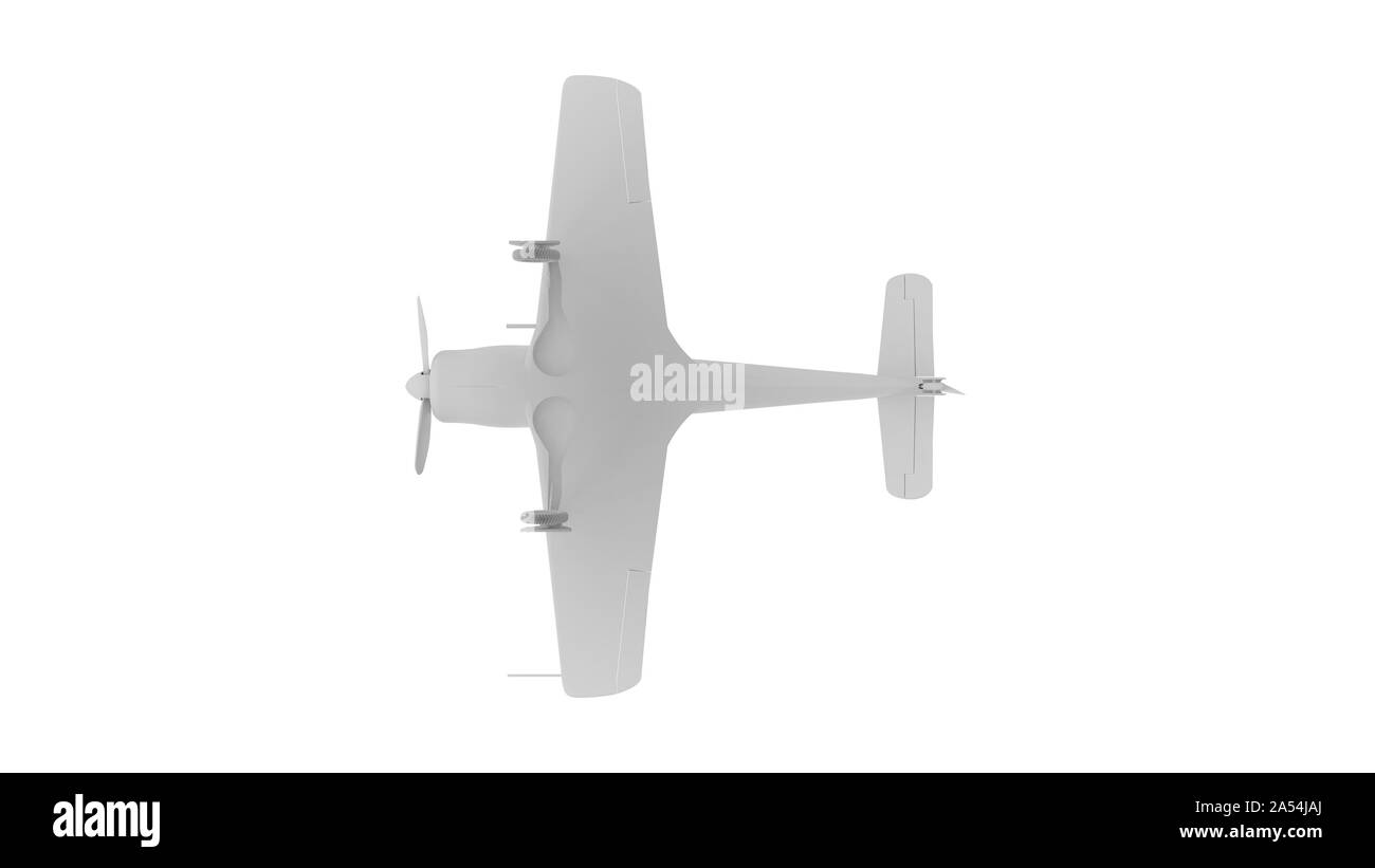 3D rendering di una guerra mondiale 2 fighter aereo isolato in uno sfondo bianco Foto Stock