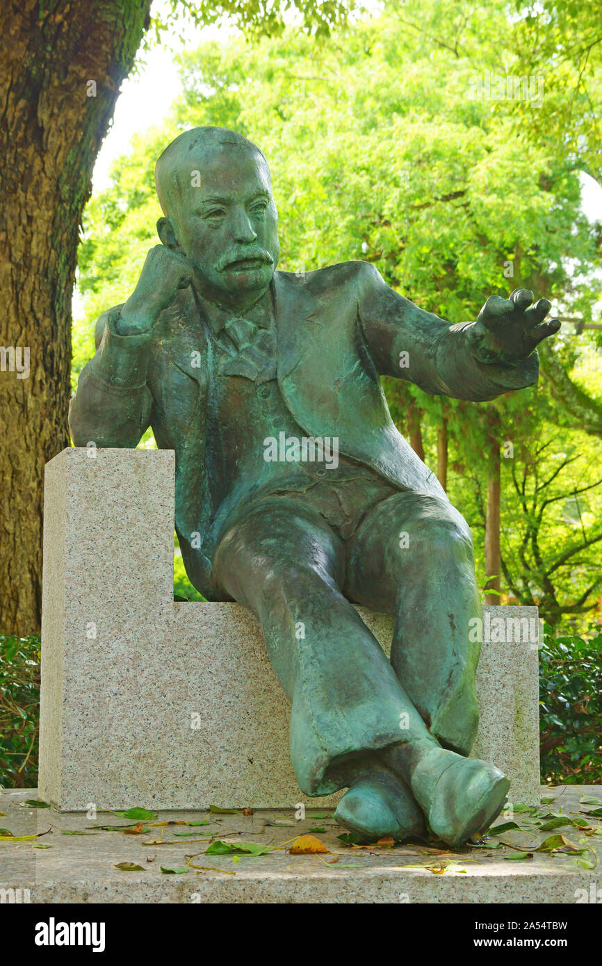 Statua di Natsume Souseki Foto Stock