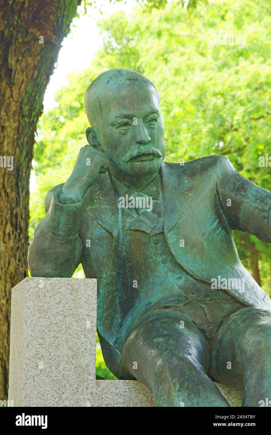 Statua di Natsume Souseki Foto Stock