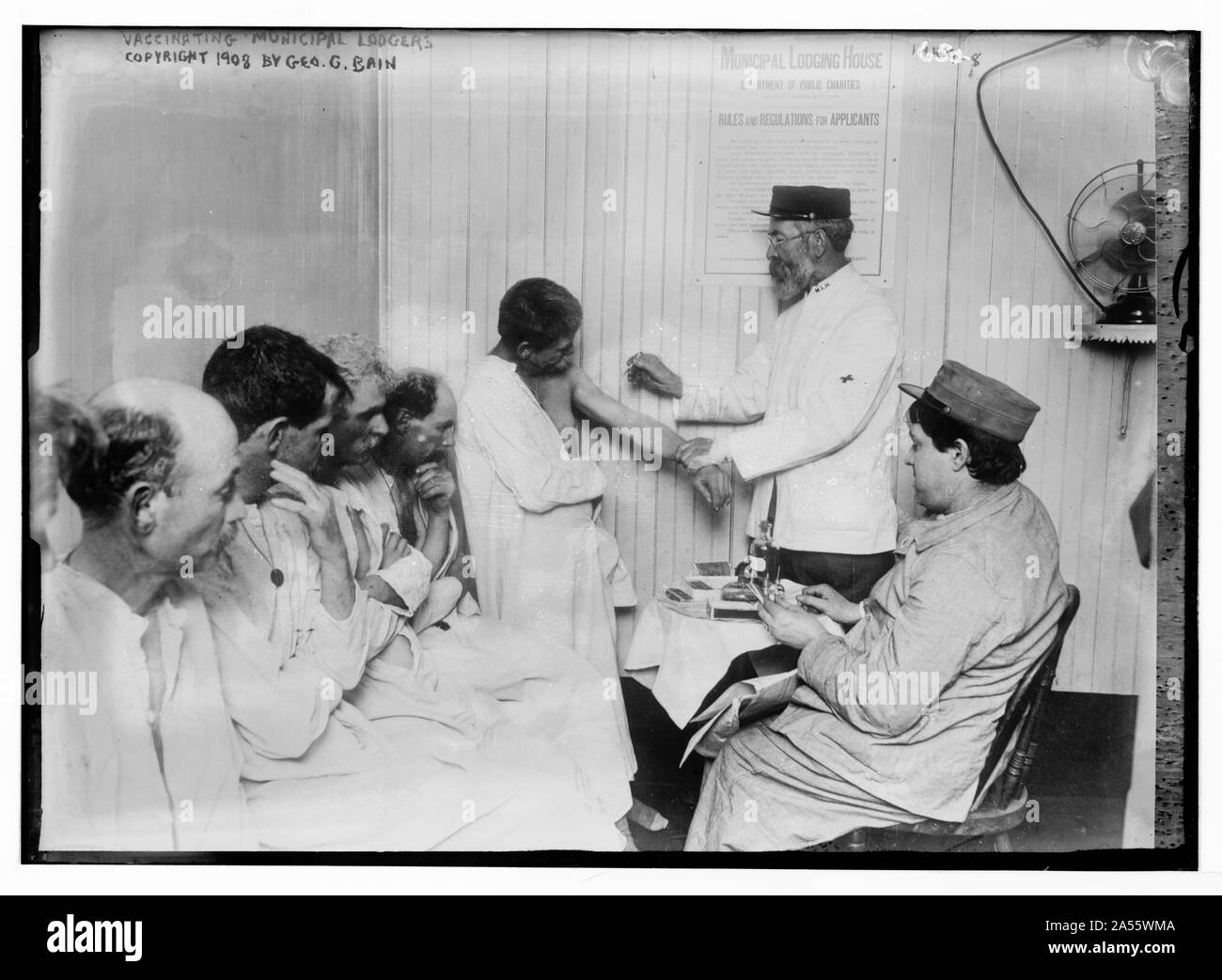 La vaccinazione di subaffitto comunale Foto Stock