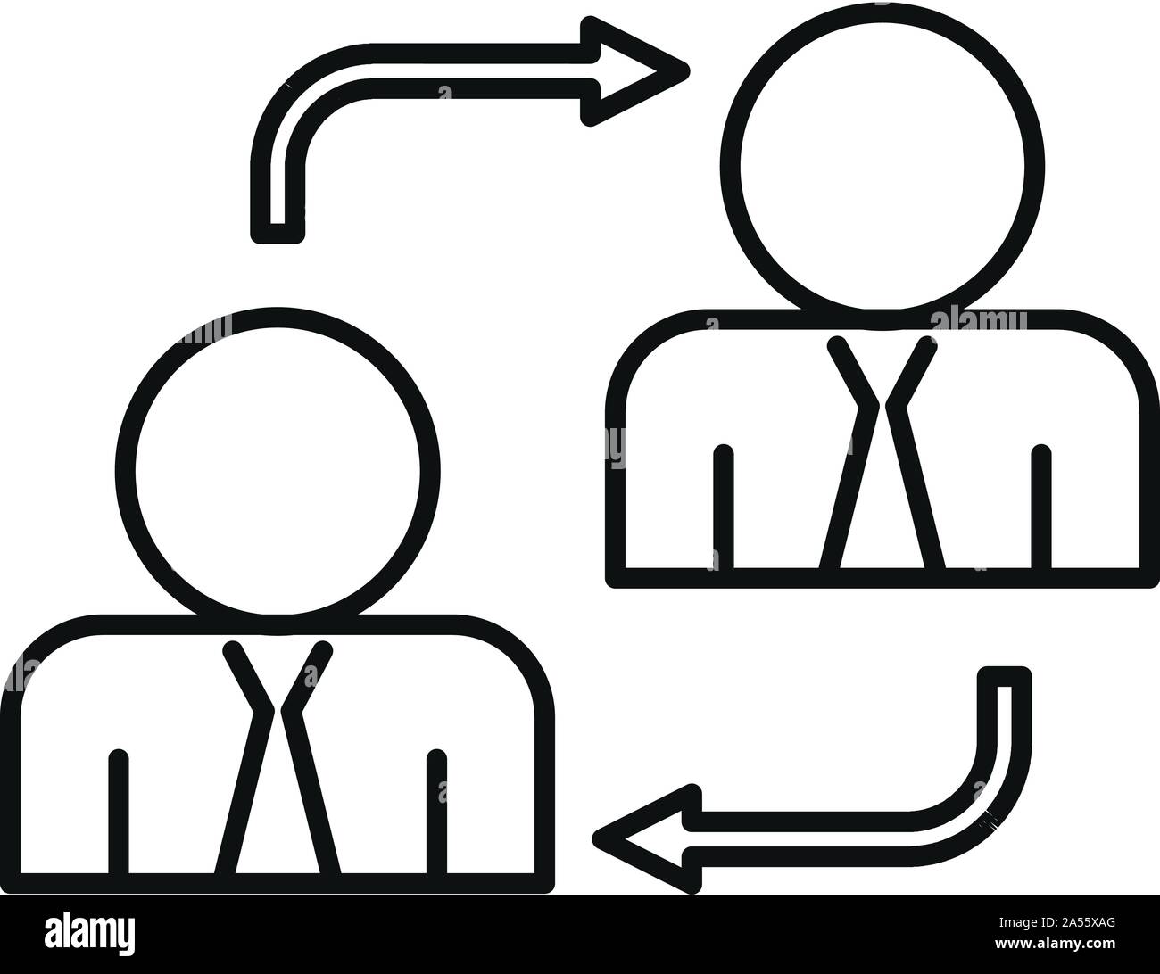 Admin project manager icona. Profilo admin project manager icone vettoriali per il web design isolato su sfondo bianco Illustrazione Vettoriale