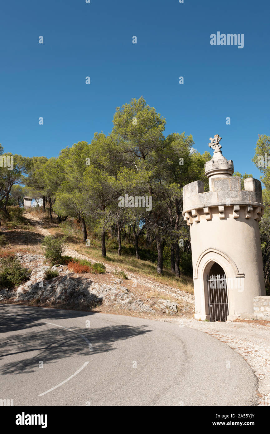 Abbazia di Frigolet, comune di Tarascon, Provenza, Francia. Foto Stock