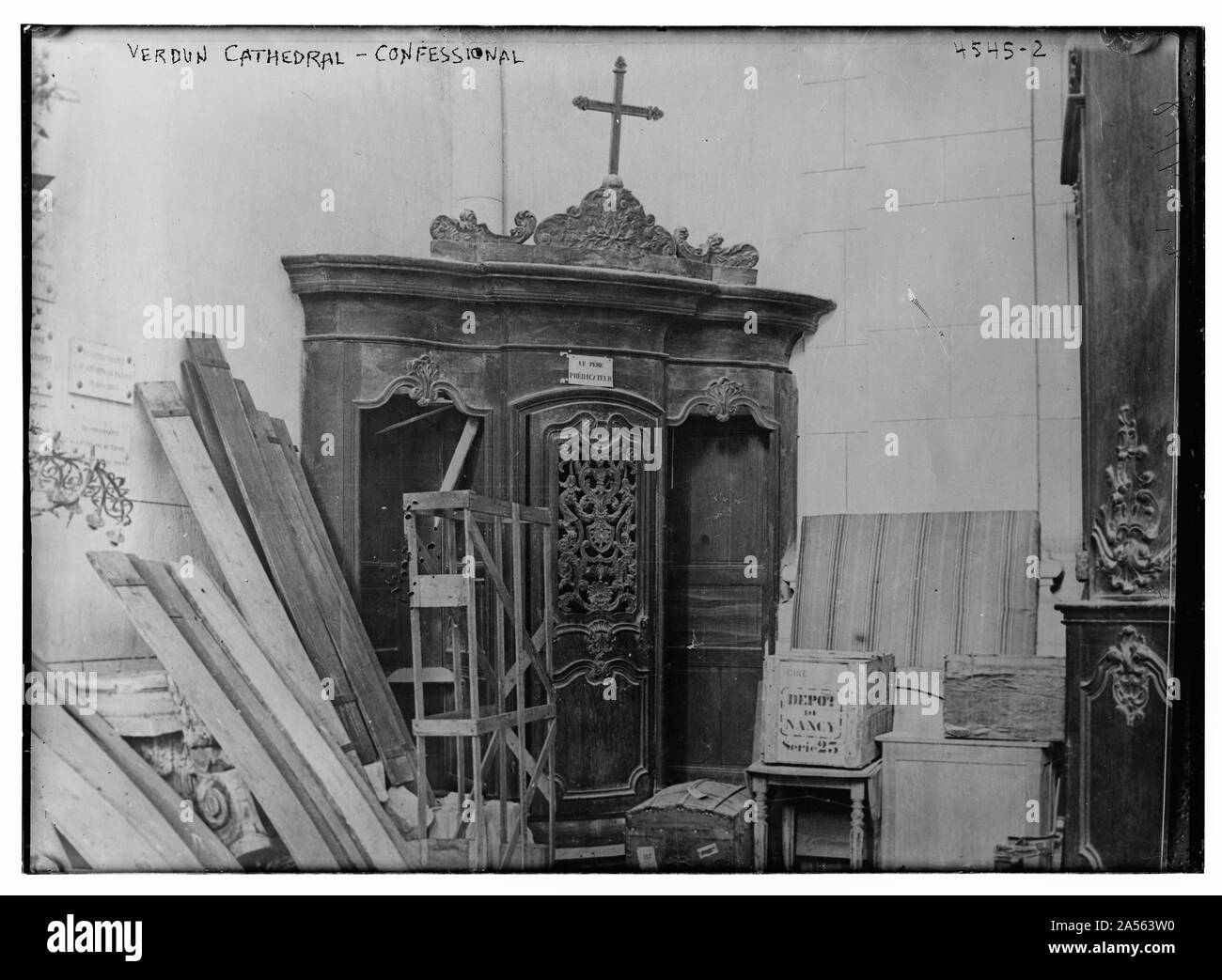 Cattedrale di Verdun - confessionale Foto Stock