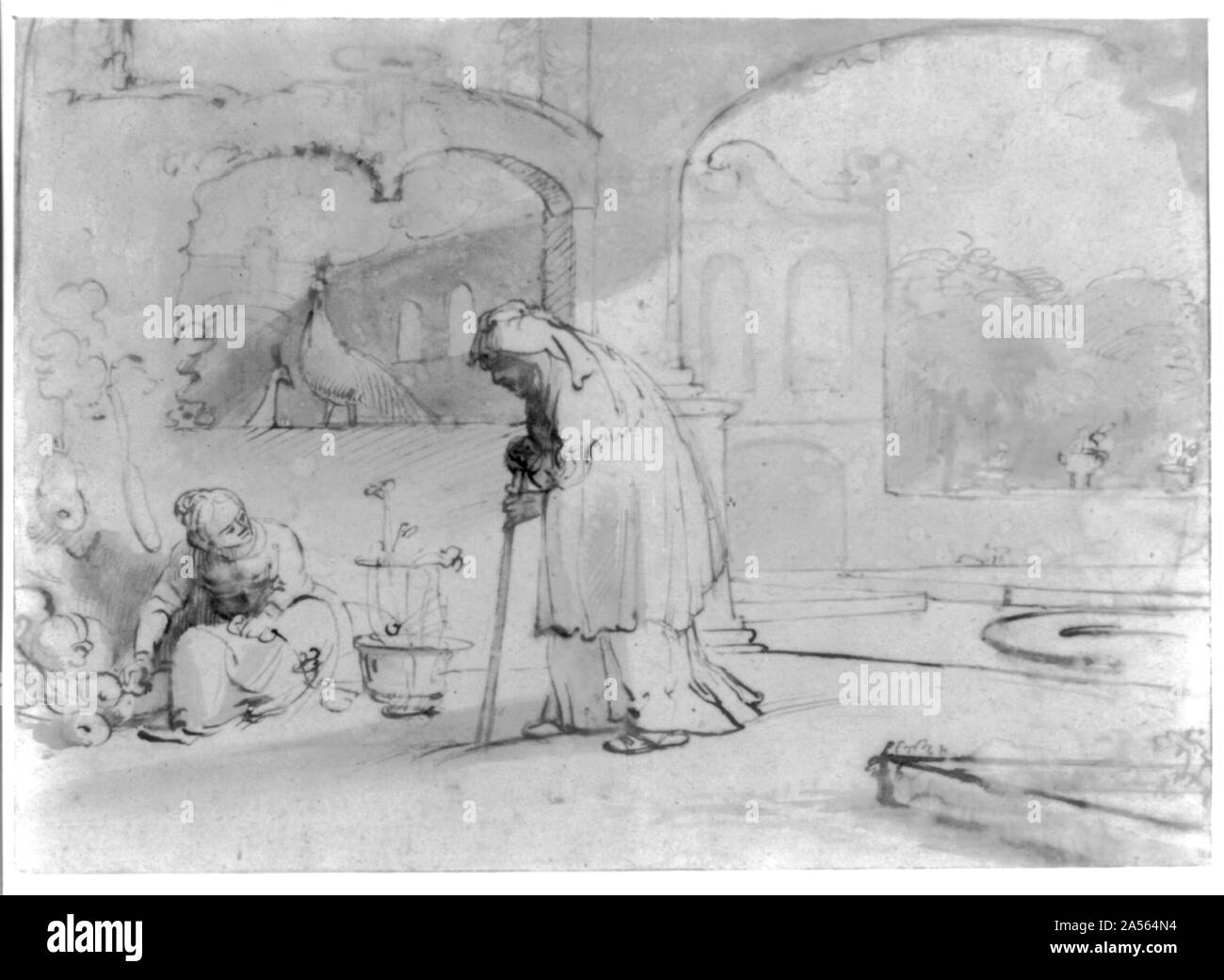 Vertumnus e Pomona Foto Stock