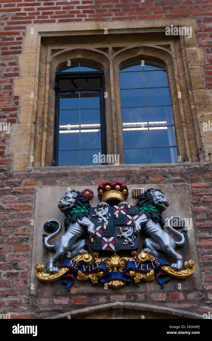 Stemma della città porta d ingresso Università di Cambridge Foto Stock