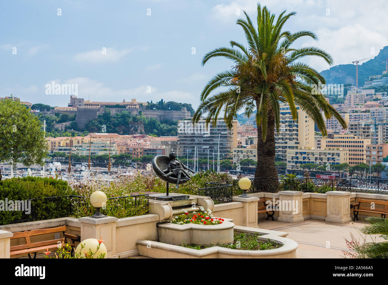 Una vista a Monte Carlo nel Principato di Monaco Foto Stock