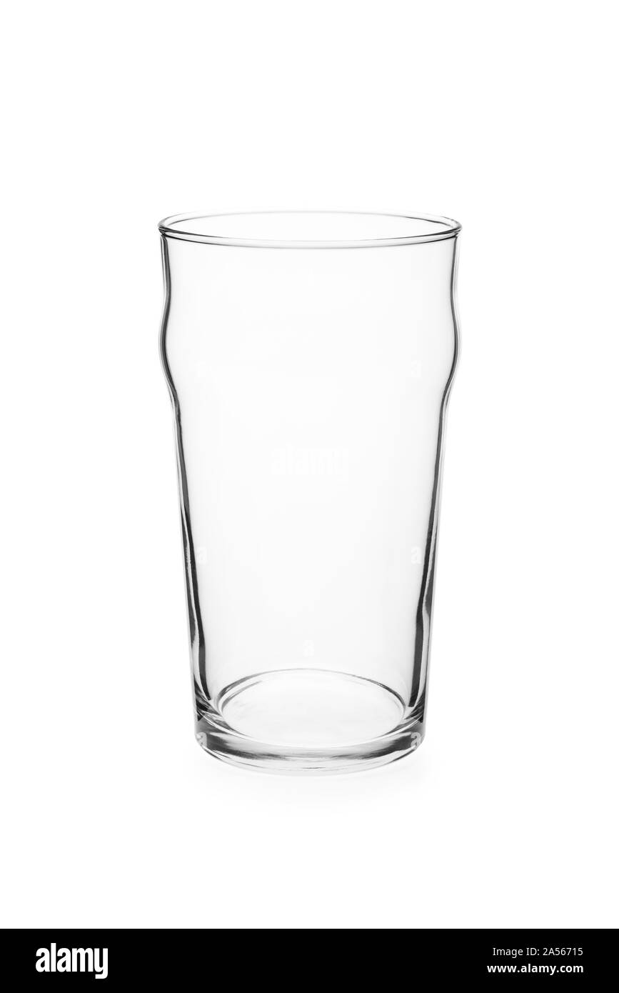 Vuoto pinta di birra inglese in vetro. Foto Stock