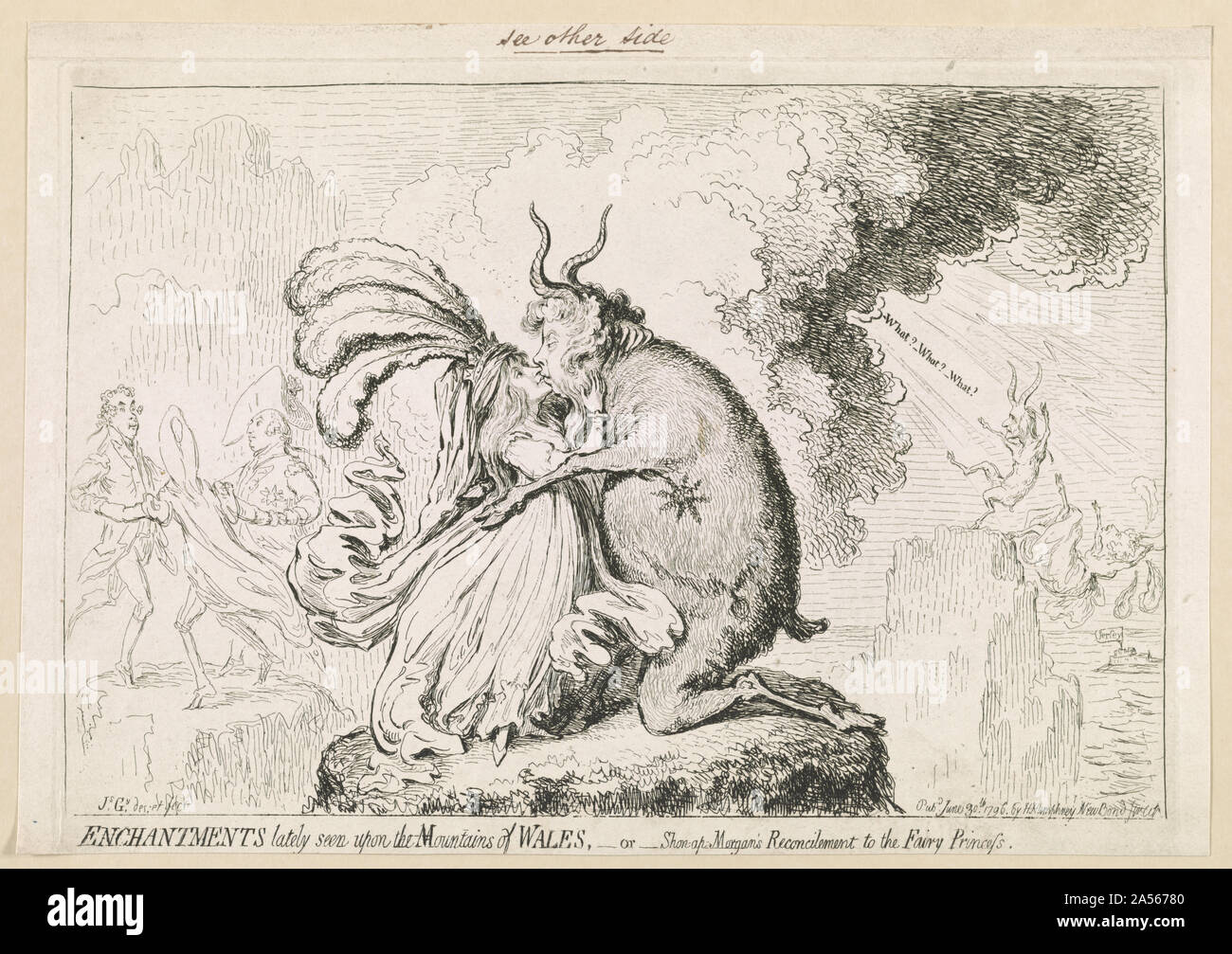 Morse si affacciano'd nel nuovo annuncio incantesimi ultimamente visto sui monti del Galles, - o - Shon-ap-Morgan's reconcilement per la fata principessa / / Js. Gy. des. et fect. Foto Stock