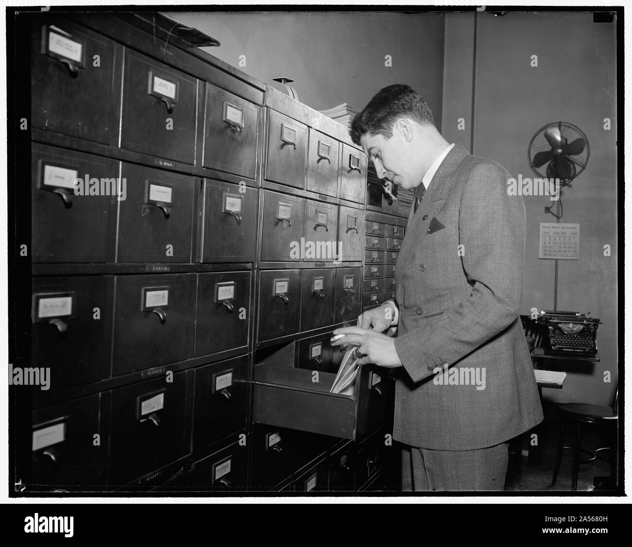 Victor Sholis, le relazioni con la stampa, Dept. Commercio, 1/20/39 Foto Stock