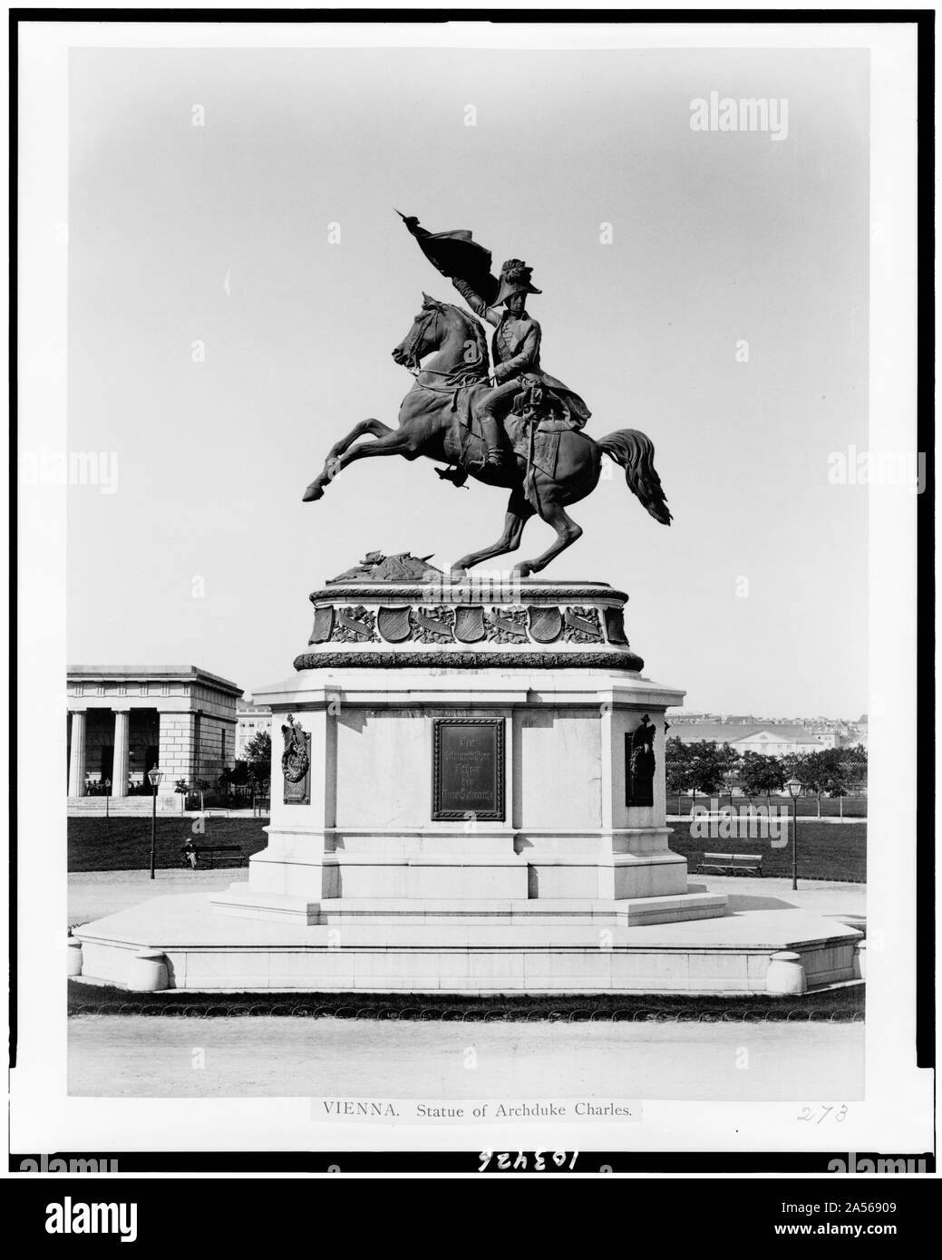 Vienna. Statua di Arciduca Carlo Foto Stock