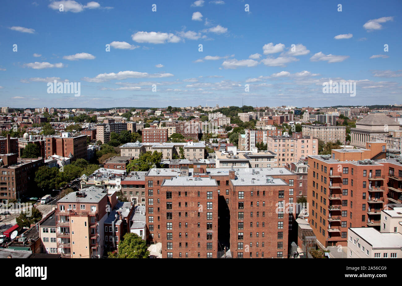 Vista dalla cima del Cairo appartamento edificio, 1615 Q SAN, NW, Washington, D.C. Foto Stock
