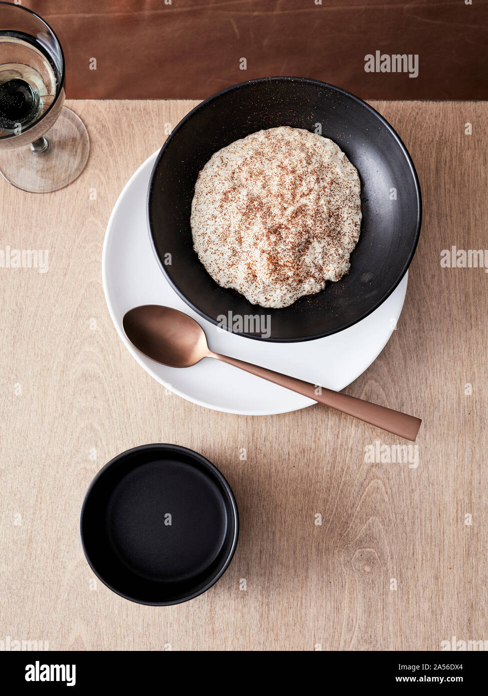 Koshihikari budino di riso e caffè Foto Stock