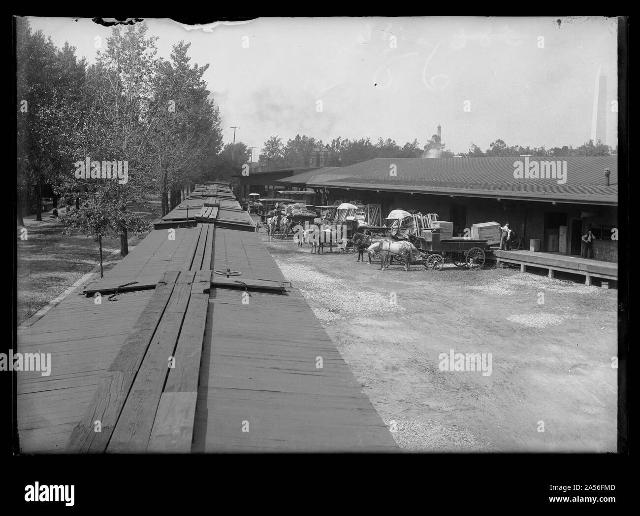 Vista di D sul lato della strada di Baltimora & Potomac ferrovia stazione di nolo in Maryland & D, nono e decimo Foto Stock