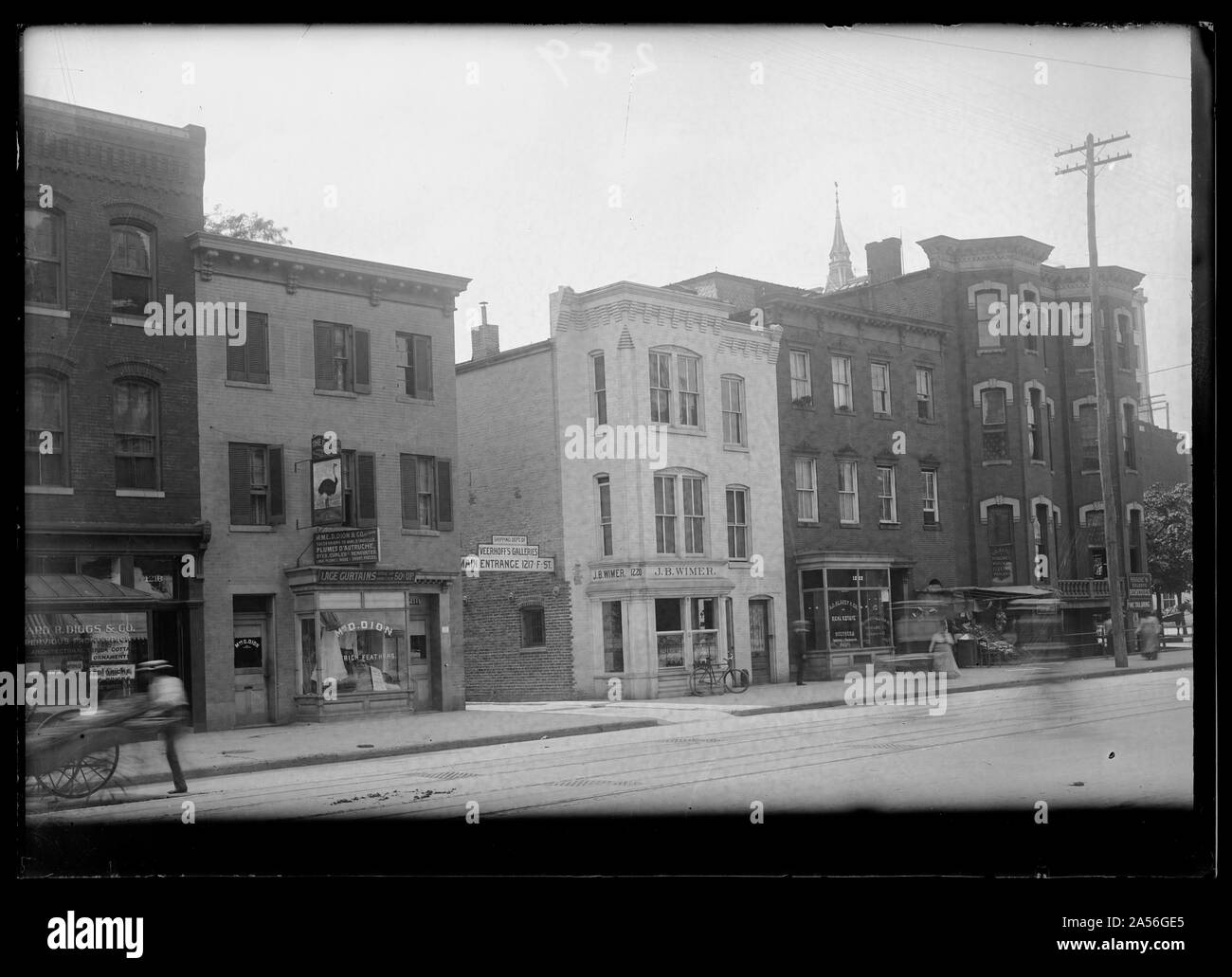 Vista del G Street N.W., lato sud, tra il XII e XIII, guardando verso sud-ovest Foto Stock