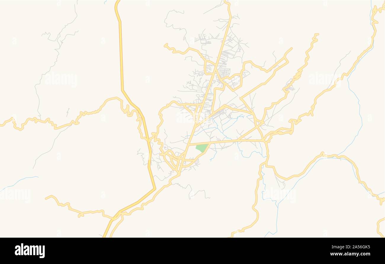 Versione stampabile cartina stradale di Abbotabad, Provincia Khyber Pakhtunkhwa, Pakistan. Mappa modello per uso aziendale. Illustrazione Vettoriale