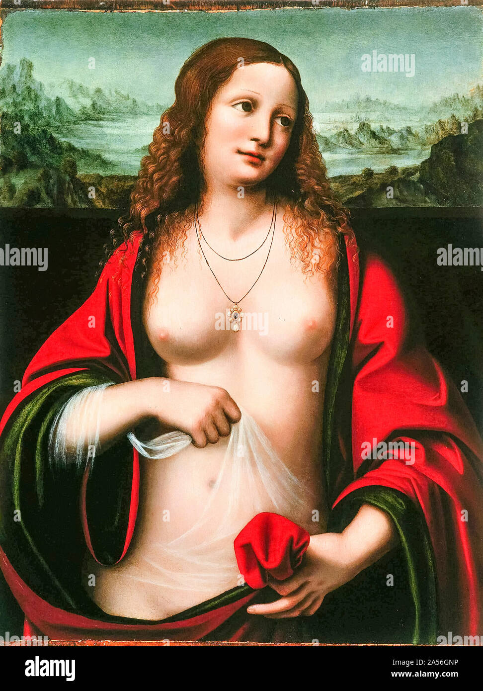 Leonardo Da Vinci, Maria Maddalena, pittura, circa 1515 Foto Stock