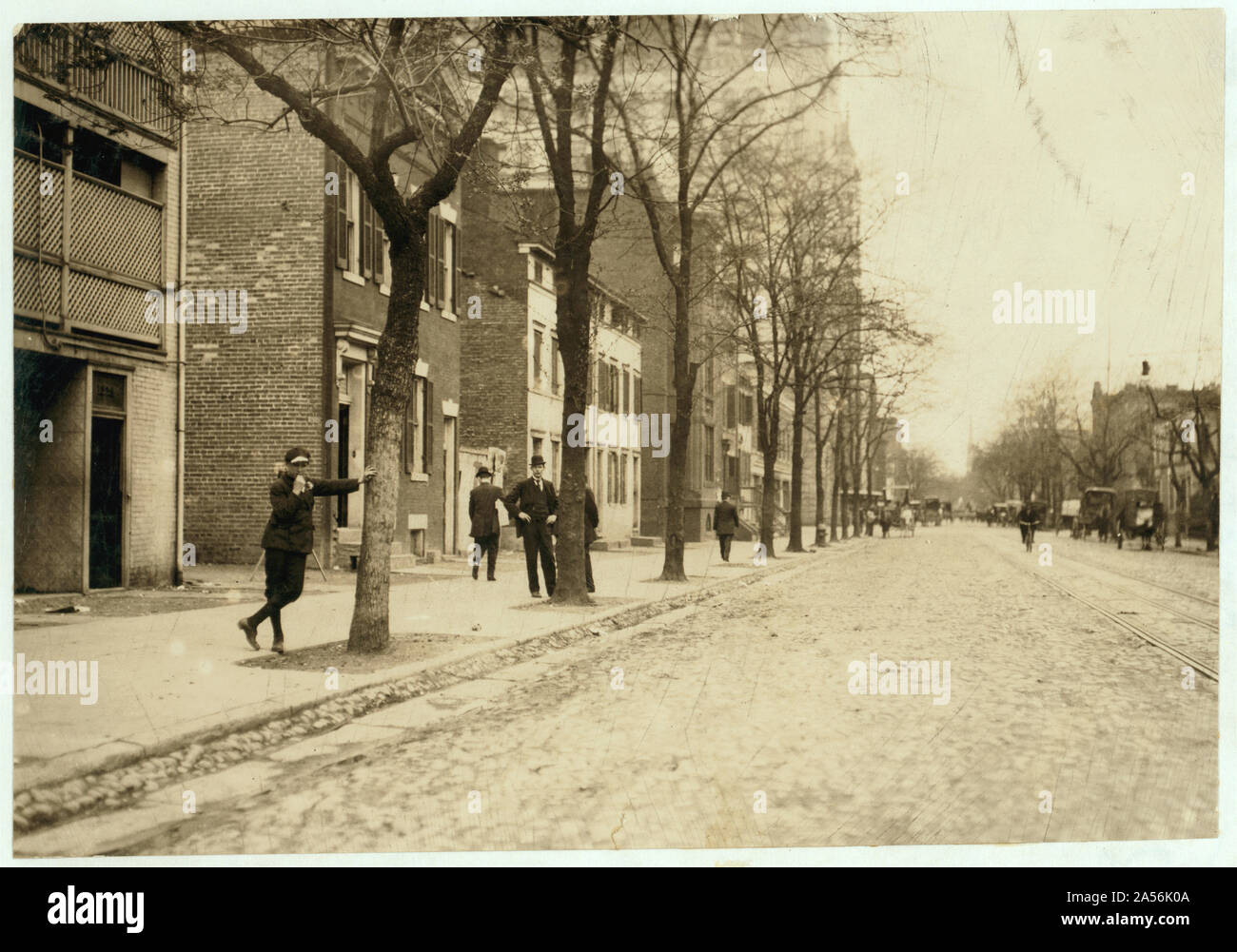 Vista del quartiere a luci rosse sul C. Street N.W., vicino 13th, con Griffin Veatch, che stava mostrando intorno a me. No. 6 Speciali servizio Messenger, 1223 New York Ave., N.W. Foto Stock