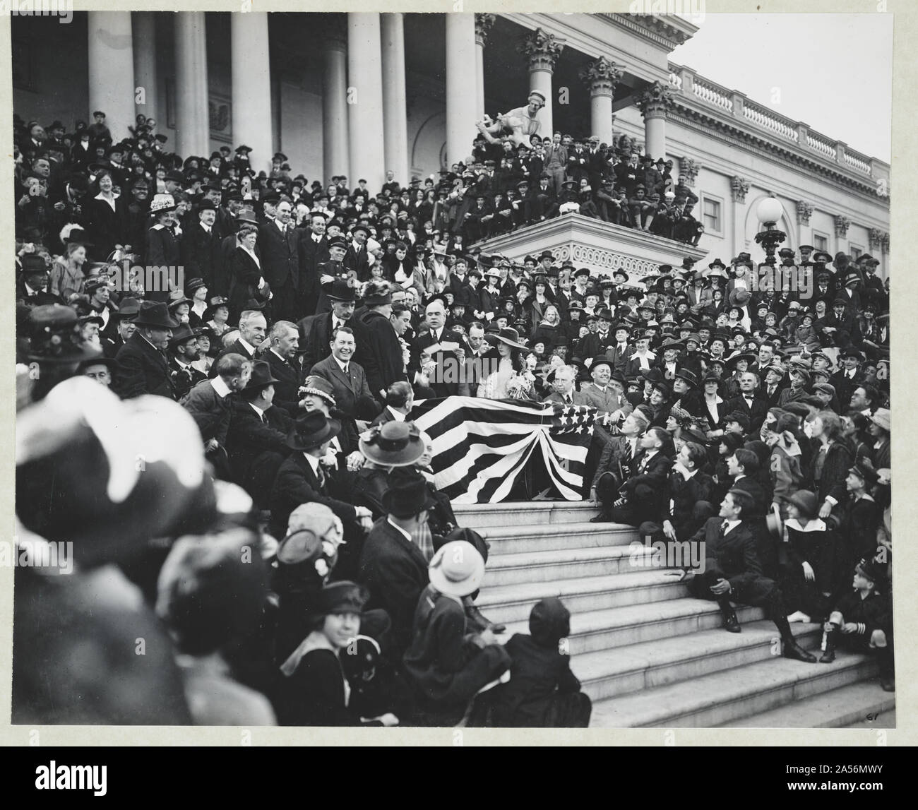 Vista del centro di fasi di Capitol, dove le stelle del cinema sono la vendita di obbligazioni Liberty Foto Stock