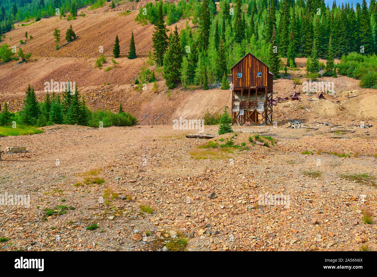 Abbandonata Miniera di Colorado struttura. Foto Stock