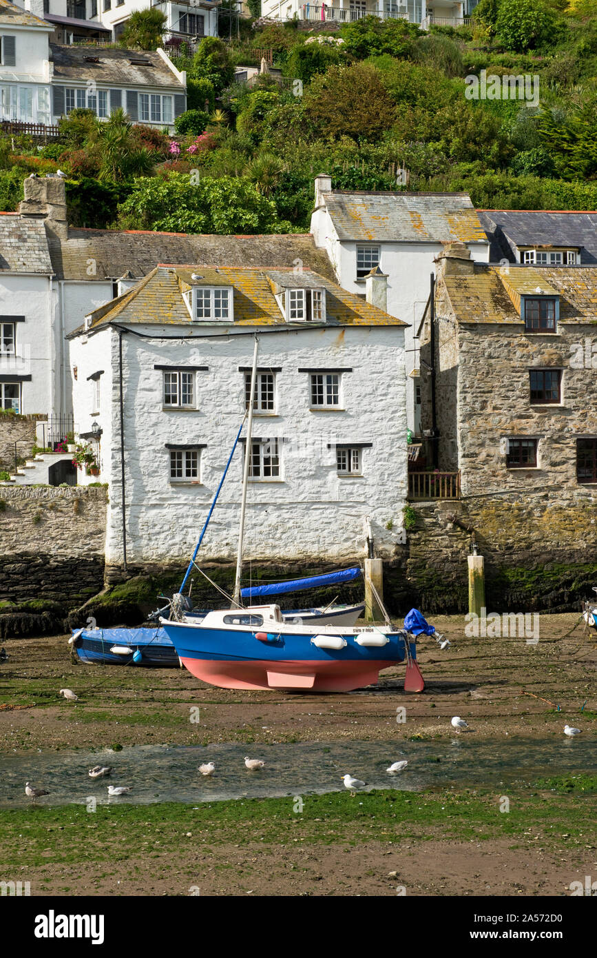 Polperro Harbour. Cornovaglia, England, Regno Unito Foto Stock