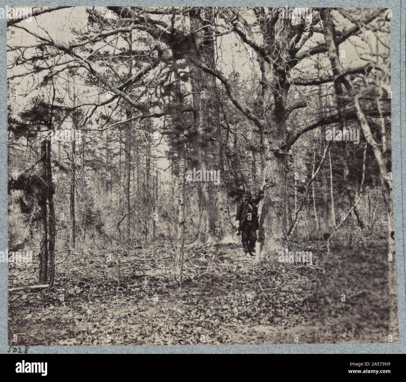Viste sul campo di battaglia della mattina del 12 maggio 1864, la scena della cattura di Johnson Divisione, C.S.A Foto Stock