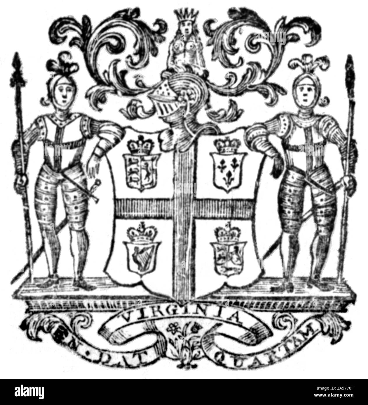 VirginiaColonyArmsRetouch Foto Stock
