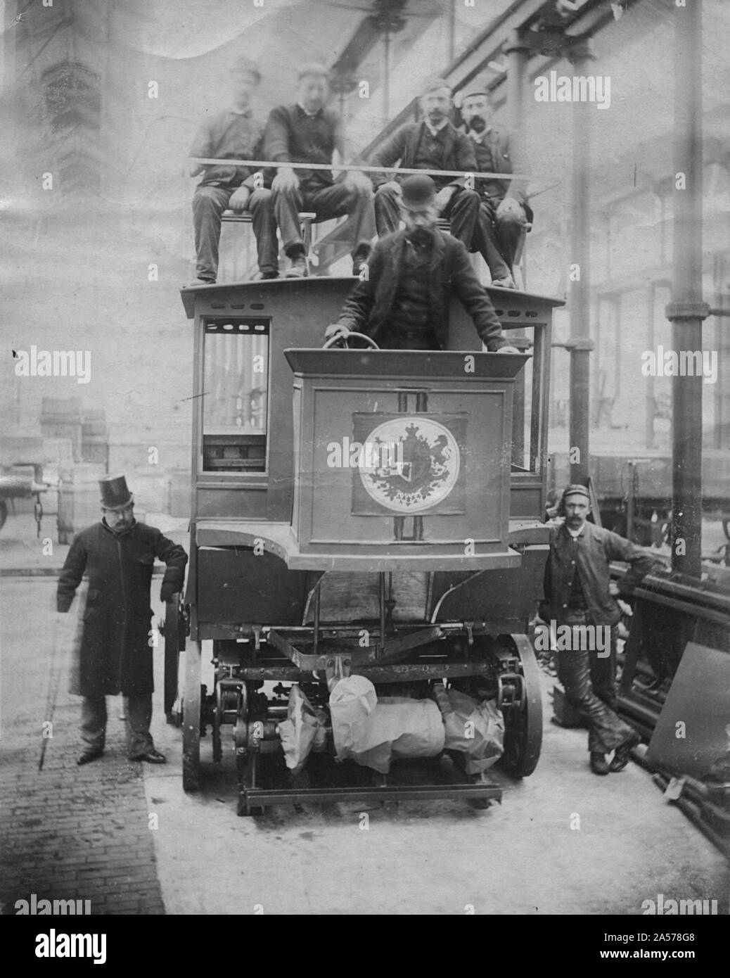 1891 Parker omnibus elettrico. Foto Stock