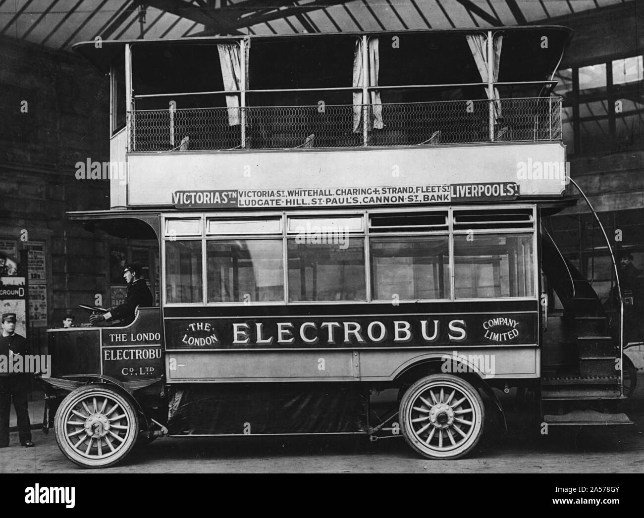 1909 Electrobus. Foto Stock