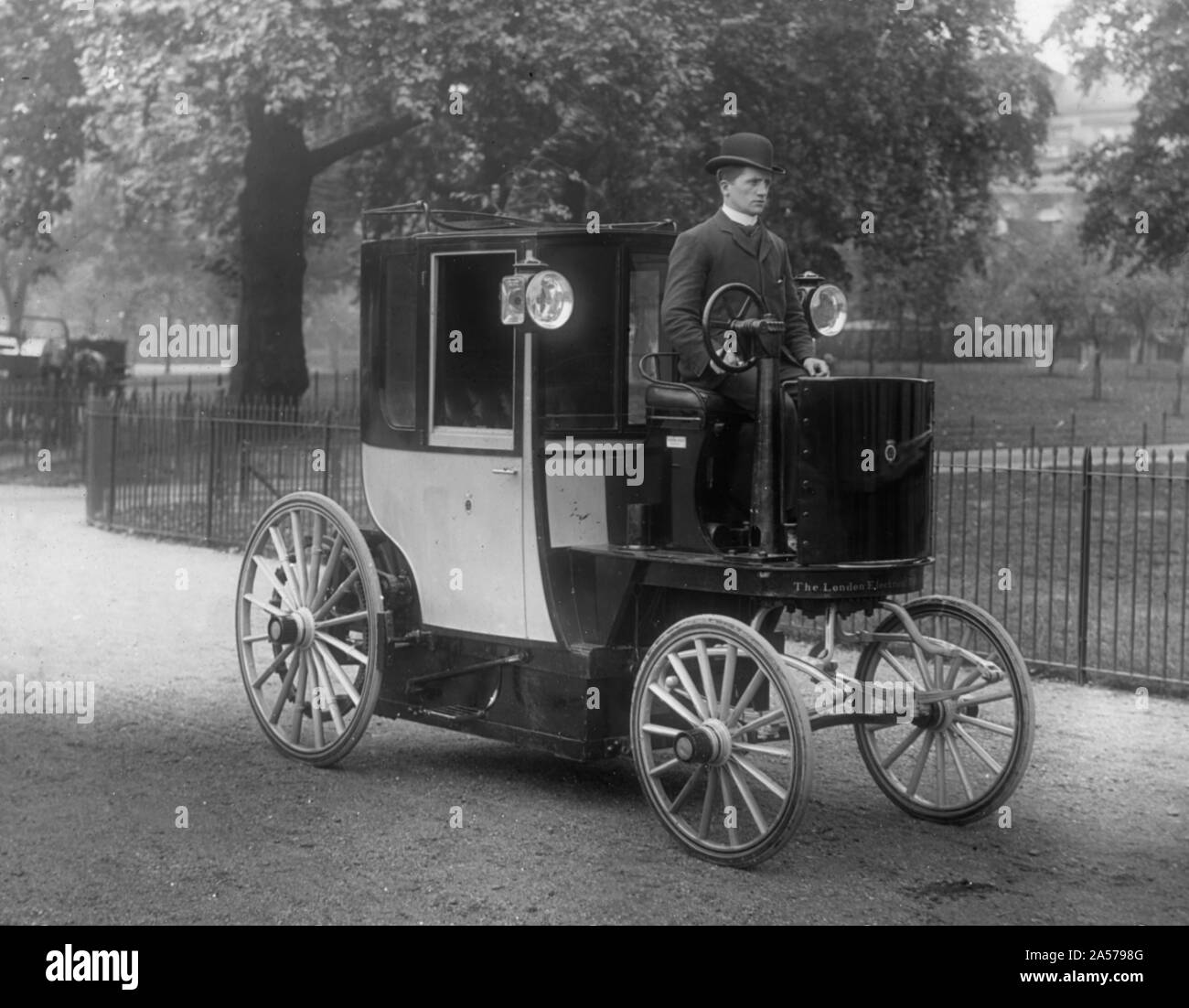 1896 Bersey cabina elettrica. Foto Stock