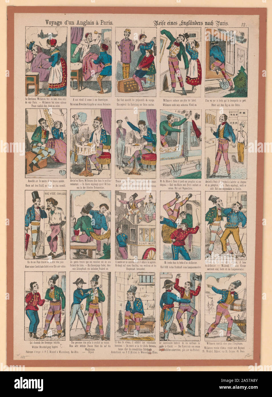 Voyage d'onu angalis à Paris Foto Stock