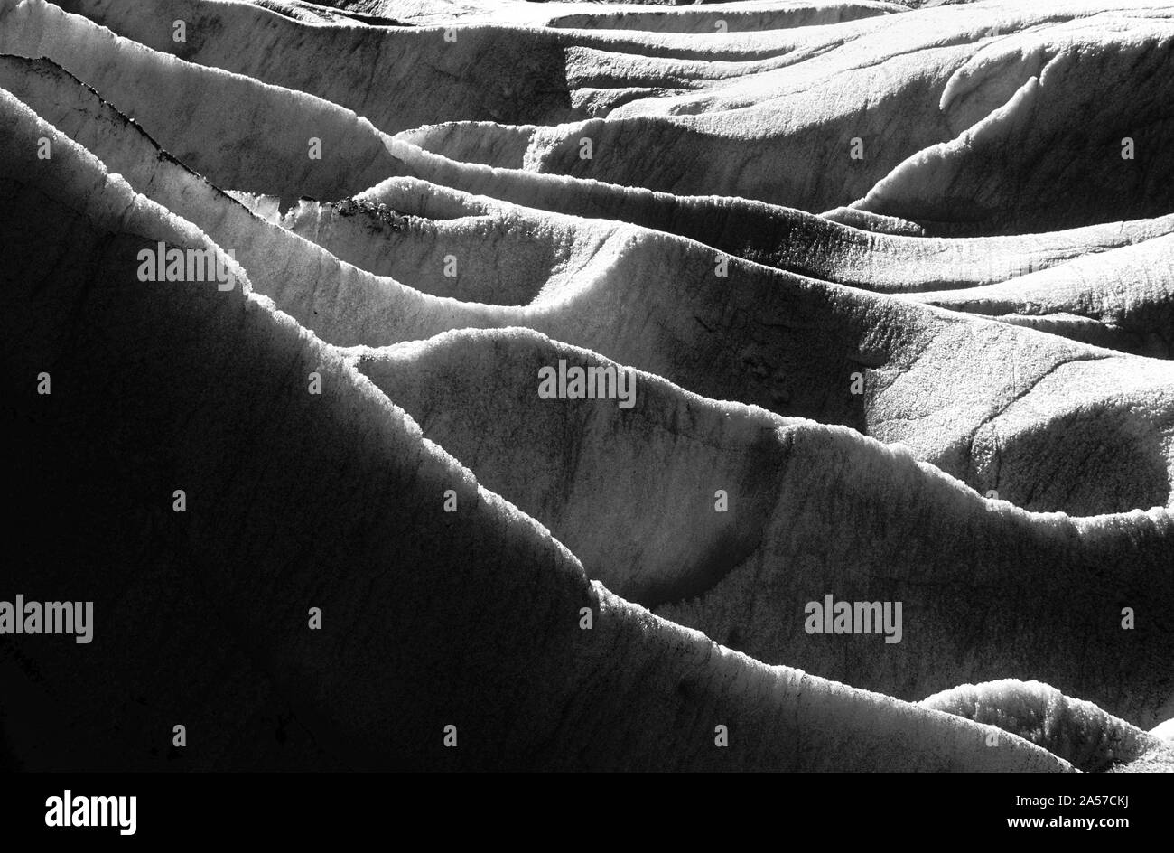 Dettaglio di un ghiacciaio sulle alpi francesi Foto Stock