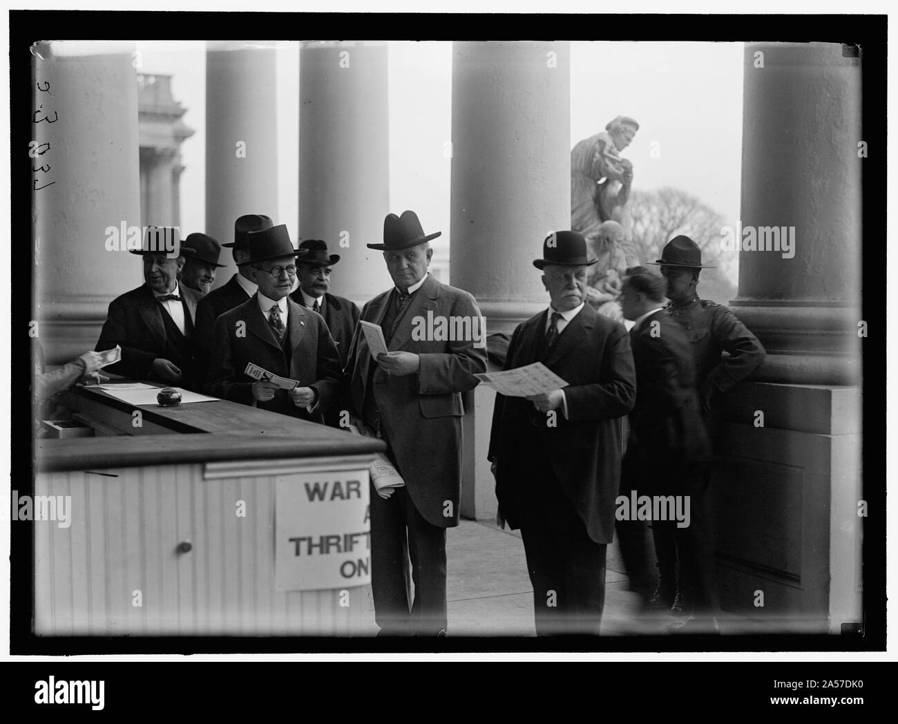 Risparmio di guerra francobolli. SAULSBURY, WILLARD, senatore da Delaware, 1913-1919 Foto Stock