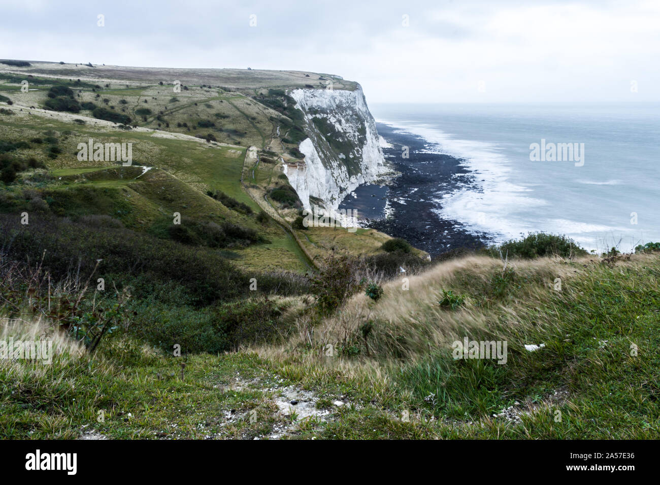 Le Bianche Scogliere di Dover, Kent County, Regno Unito Foto Stock