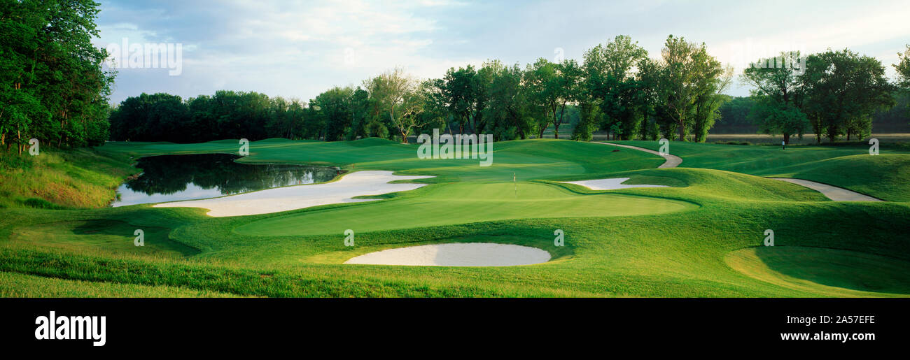 Campo da golf, Fiume Creek Club, Leesburg, la contea del lago, Virginia, Stati Uniti d'America Foto Stock