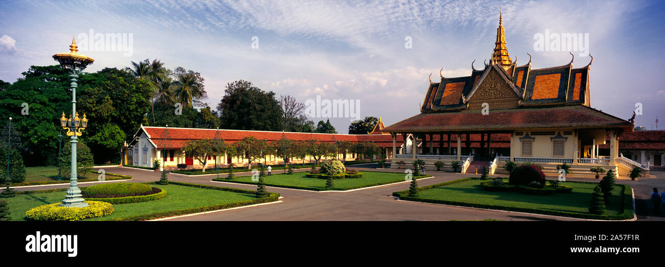 Facciata di un palazzo, il Palazzo Reale di Phnom Penh, Cambogia Foto Stock
