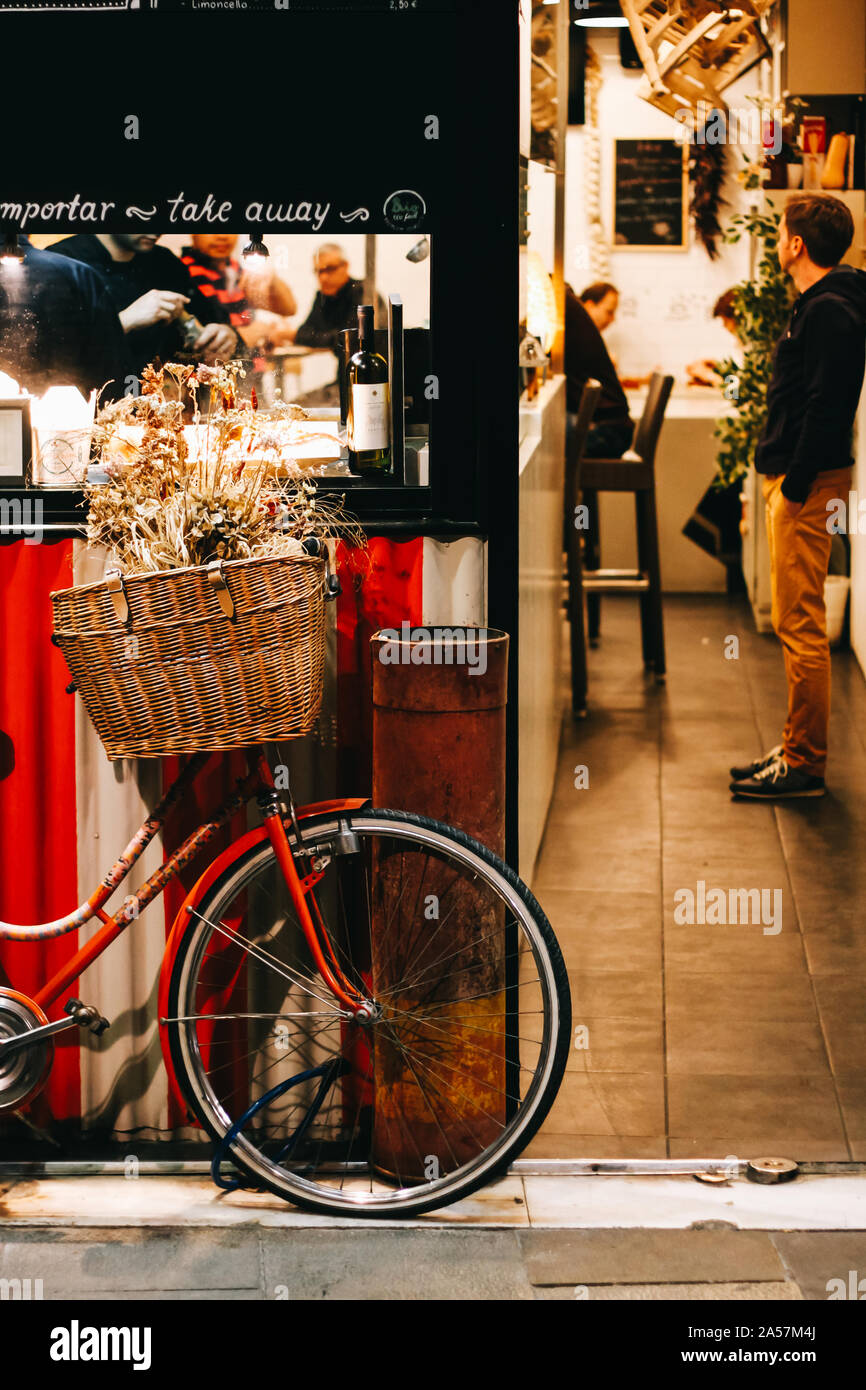 Cestino Per Bicicletta AMIGO In Vimini - 26 Litri, Grigio Cenere, Per Portapacchi Anteriore