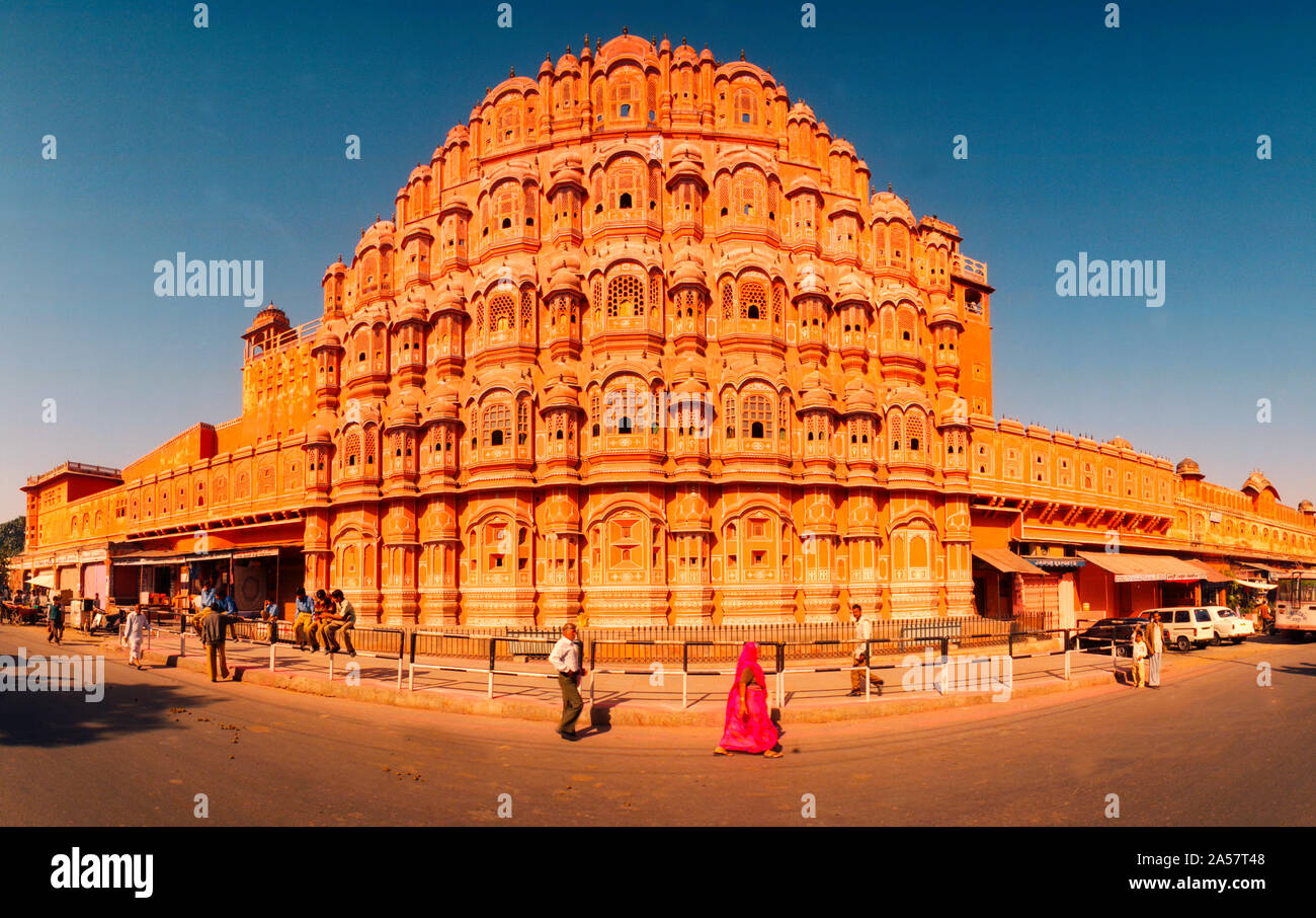 Hawa Mahal a Jaipur, Rajasthan, India Foto Stock