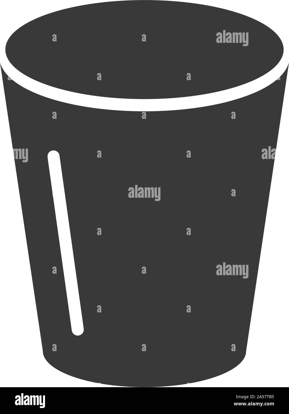 Nel cestino o lo scomparto icona simbolo nel vettore Illustrazione Vettoriale