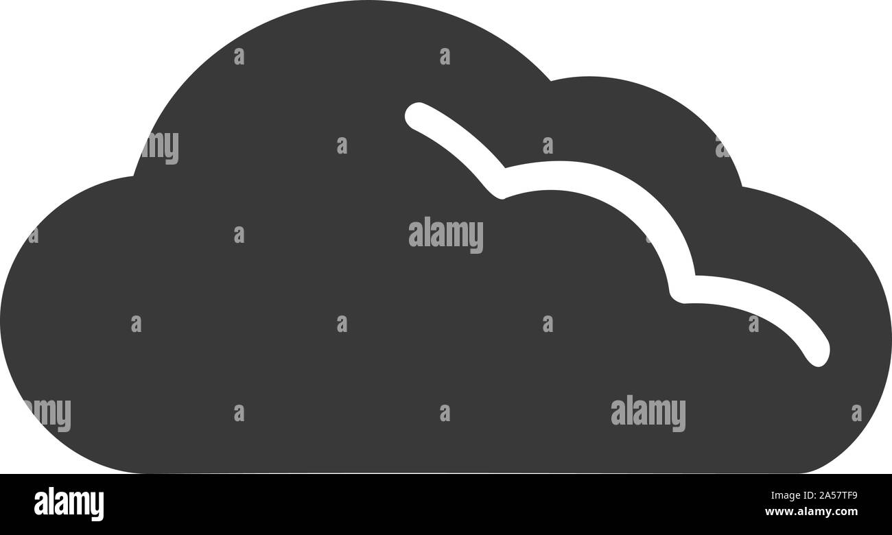 Il cloud computing icona nel vettore semplice Illustrazione Vettoriale