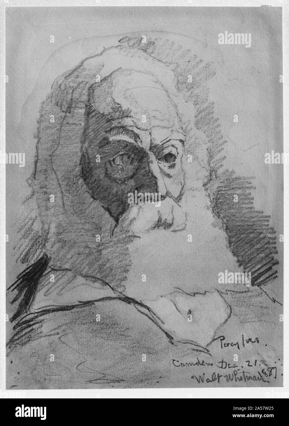 Walt Whitman / Percy Ives, Camden, 21 dicembre 1887. Foto Stock