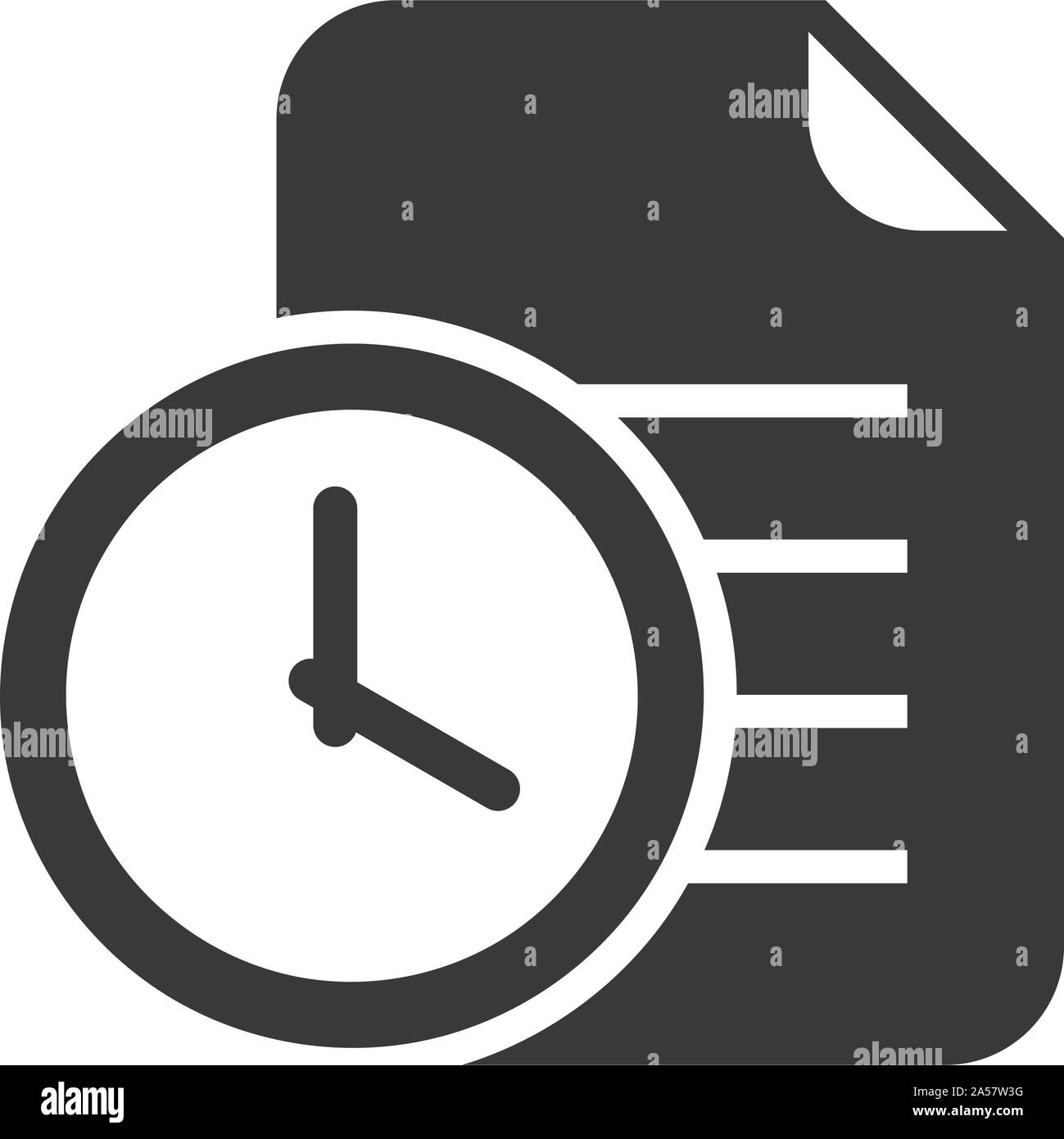 Versione documento storia icona nel vettore semplice Illustrazione Vettoriale