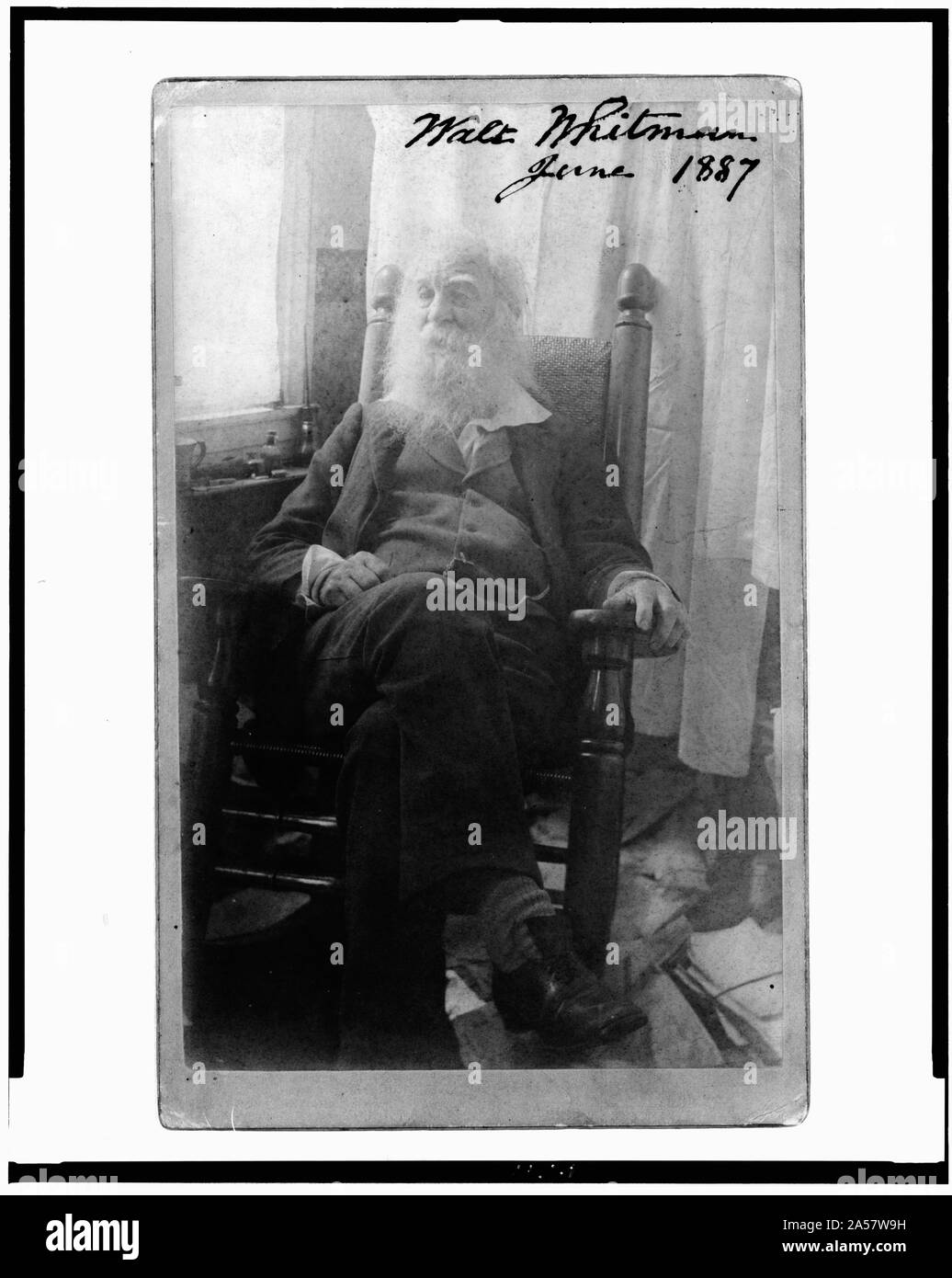 Walt Whitman, Giugno 1887 Foto Stock