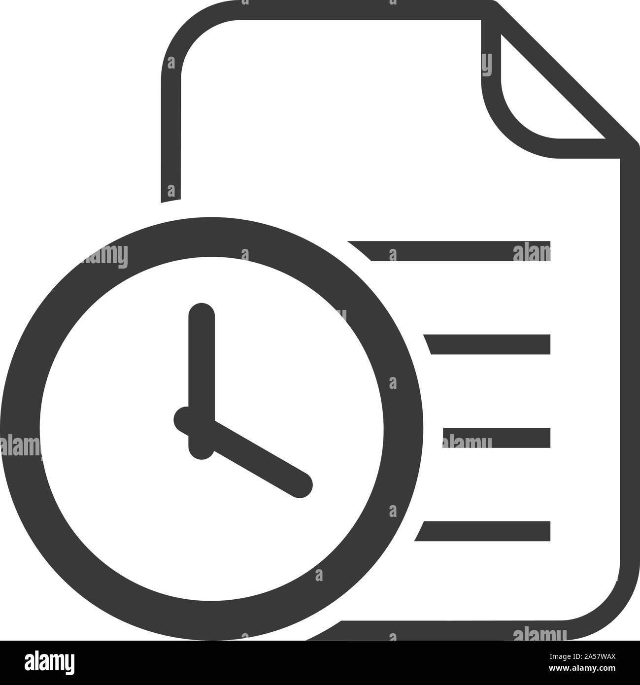 Versione documento storia icona nel vettore semplice Illustrazione Vettoriale